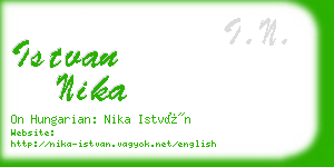 istvan nika business card